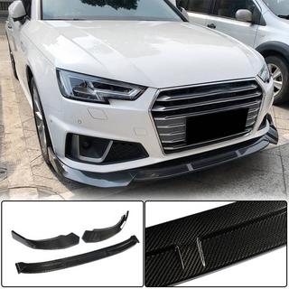 Front bumper lip spoiler Lip V1 (for S-Line Sedan 2015-2019, Carbon) photo 1