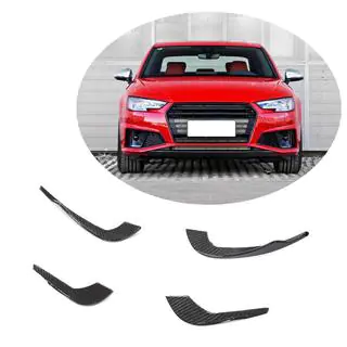 Front Bumper Lip Spoiler V3 (for S-Line Sedan 2015-2019, Carbon) photo 1