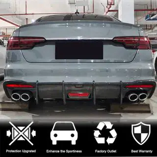 Rear Bumper Diffuser V3 (for S-Line, Carbon) photo 2