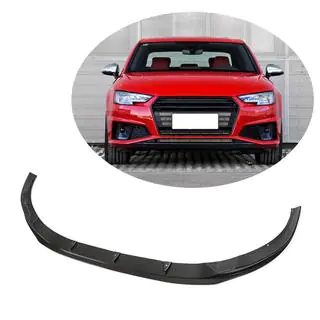 Front bumper lip Lip V6 (for S-Line Sedan 2015-2019, Carbon) photo 1