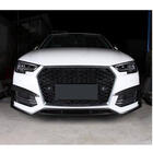 Audi A4 B9 2015-2024 Front bumper lip spoiler Lip V2 (for S-Line Sedan 2015-2019, Carbon) photo 1