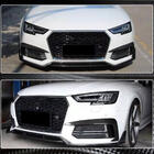Audi A4 B9 2015-2024 Front bumper lip spoiler Lip V2 (for S-Line Sedan 2015-2019, Carbon) photo 5