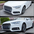 Audi A4 B9 2015-2024 Front bumper lip spoiler Lip V4 (for S-Line Sedan 2015-2019, Carbon) photo 3