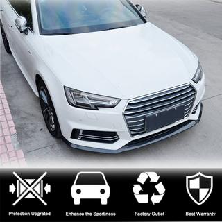 Front bumper lip spoiler Lip V4 (for S-Line Sedan 2015-2019, Carbon) photo 2