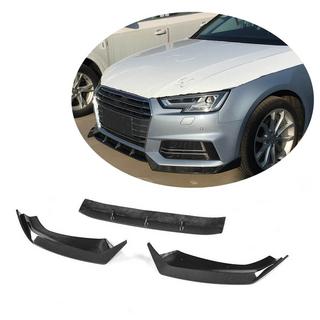 Front bumper lip Lip V5 (for S-Line Sedan 2015-2019, Carbon) photo 1