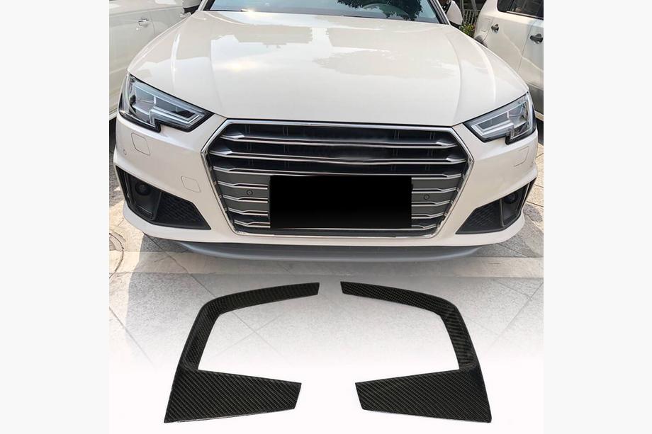 Audi A4 B9 2015-2024 Front Fog Light Air Vents (Carbon) V2 Image