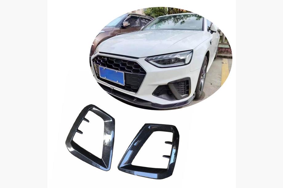 Audi A4 B9 2015-2024 Fog Light Trim Covers V1 (for S-Line Sedan 2015-2019, Carbon) Image