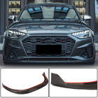 Audi A4 B9 2015-2024 Front bumper lip Lip V1 (for S-Line Sedan 2019-2024, Carbon) photo 1