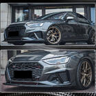Audi A4 B9 2015-2024 Front bumper lip Lip V1 (for S-Line Sedan 2019-2024, Carbon) photo 5
