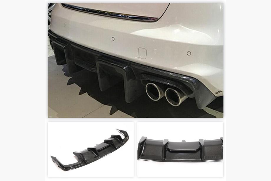 Audi A4 B8 2007-2015 Rear Bumper Diffuser (for S4 2013-2015, Carbon) Image