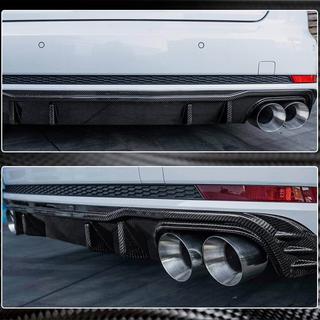 Rear Bumper Diffuser V2 (for S-Line Sedan 2015-2019, Carbon) photo 4