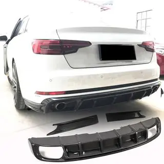Rear Bumper Diffuser (for S4 2017-2020, Carbon) photo 1