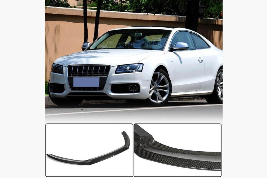 Audi A5 2007-2015 Front Bumper Lip (for S-Line Coupe 2007-2011, Carbon) Image