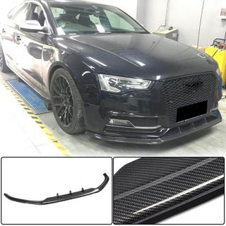 Front Bumper Lip V4 (for S-Line 2012-2015, Carbon) photo 1