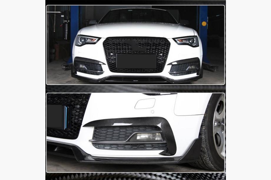 Audi A5 2007-2015 Fog Light Covers (for S-Line 2012-2015, Carbon) Photo 3