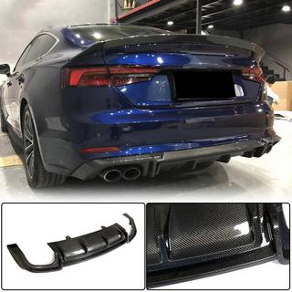 Rear Bumper Diffuser V2 (for S-Line 2016-2020, Carbon) photo 2