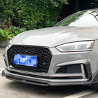 Audi A5 2016-2025 Front Bumper Lip V2 (for S-Line 2021-2025, Carbon) photo 1