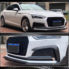 Audi A5 2016-2025 Front Bumper Lip V2 (for S-Line 2021-2025, Carbon) photo 3