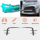Audi A5 2016-2025 Front Bumper Flap V2 Extensions (for S-Line 2016-2020, Carbon) photo 2