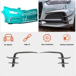 Front Bumper Flap V2 Extensions (for S-Line 2016-2020, Carbon) photo 2