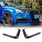 Audi A5 2016-2025 Front Bumper Flap V1 Extensions (for S-Line 2016-2020, Carbon) photo 1