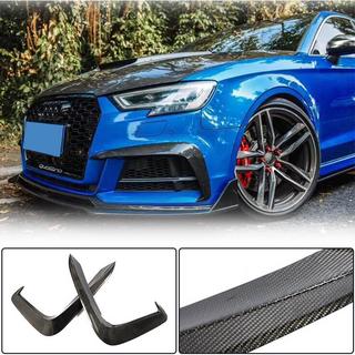Front Bumper Flap V1 Extensions (for S-Line 2016-2020, Carbon) photo 2