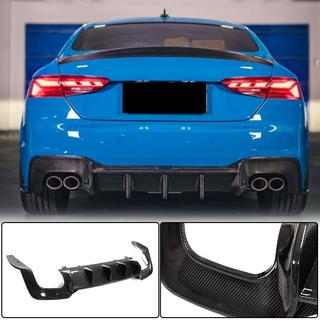 Rear Bumper Diffuser V1 (for S-Line 2021-2025, Carbon) photo 1