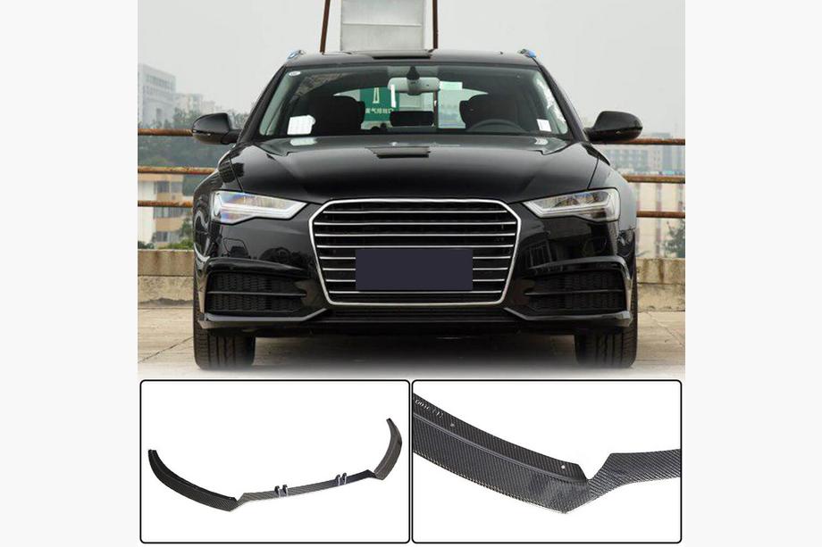Audi A6 C7 2011-2017 Front Bumper Lip Carbon V2 for S-Line 2014-2018 Image