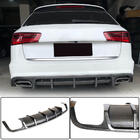 Audi A6 C7 2011-2017 Rear bumper diffuser (for S-Line Avant 2014-2018, Carbon) photo 1