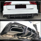 Audi A6 C7 2011-2017 Rear bumper diffuser (for S-Line Avant 2014-2018, Carbon) photo 4