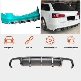 Rear bumper diffuser (for S-Line Avant 2014-2018, Carbon) photo 2