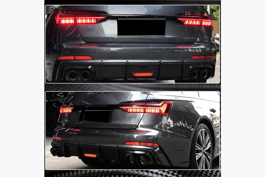Audi A6 C7 2011-2017 Rear Bumper Diffuser Carbon (for S-Line 2014-2018) Image