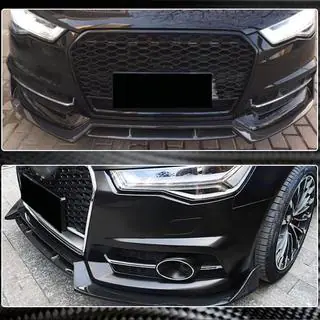 Front Bumper Lip Carbon V1 for S-Line 2014-2018 photo 3