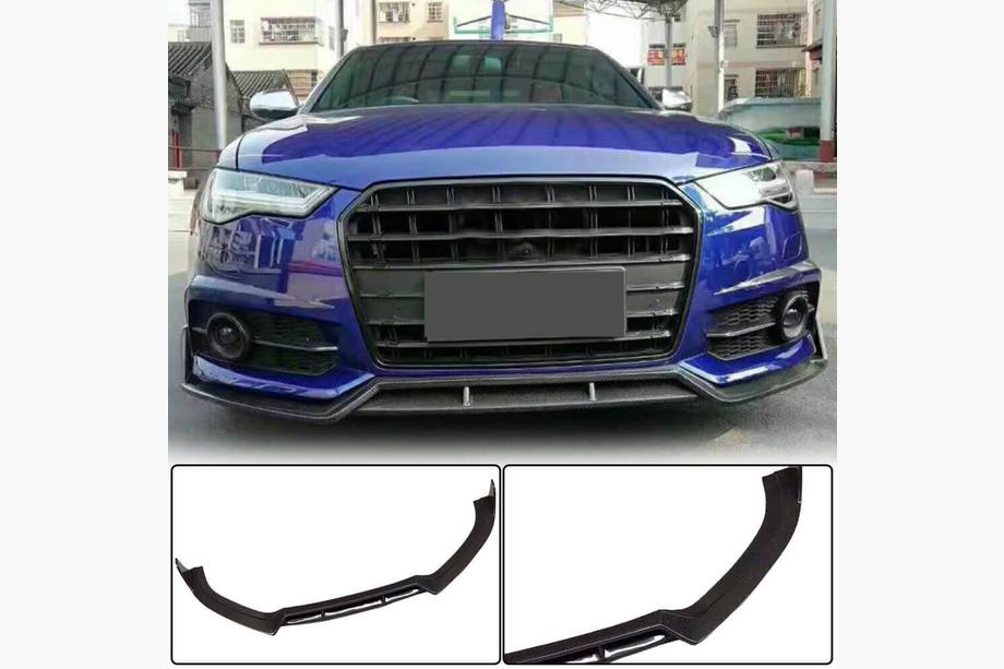 Audi A6 C7 2011–2018 Front Bumper Lip Carbon V1 for S-Line 2014-2018 Photo 1