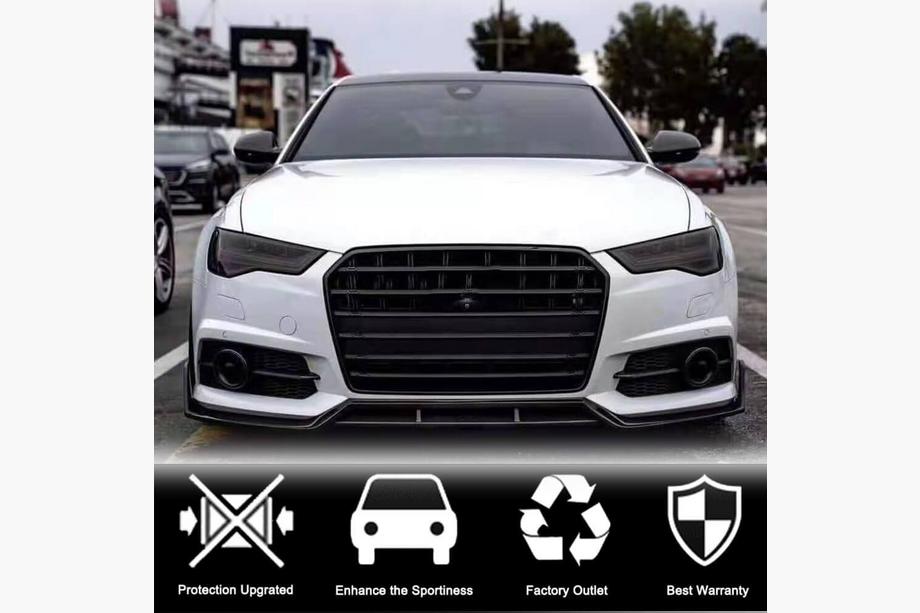 Audi A6 C7 2011–2018 Front Bumper Lip Carbon V1 for S-Line 2014-2018 Photo 2