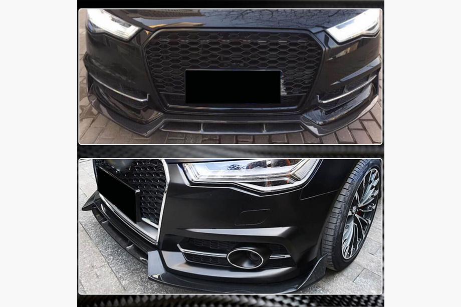 Audi A6 C7 2011–2018 Front Bumper Lip Carbon V1 for S-Line 2014-2018 Photo 3