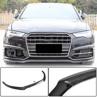 Front Bumper Lip Carbon V3 for S-Line 2014-2018 photo 1