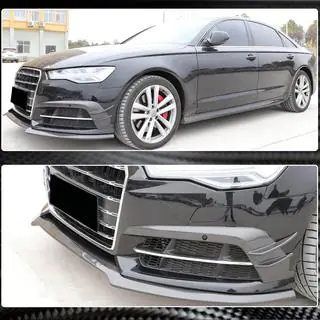 Front Bumper Lip Carbon V3 for S-Line 2014-2018 photo 3