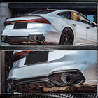 Audi A7 2018- Rear bumper diffuser with exhaust tips (for S-Line 2018-2022, Dry Carbon) photo 4