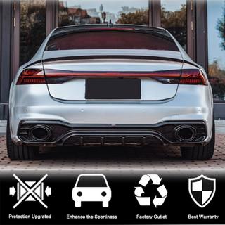 Rear bumper diffuser with exhaust tips (for S-Line 2018-2022, Dry Carbon) photo 3