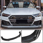 Audi A7 2018- Front Bumper Lip Spoiler (for S-Line 2018-2022, Carbon) photo 1