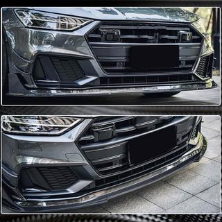 Front Bumper Lip Spoiler (for S-Line 2018-2022, Carbon) photo 4