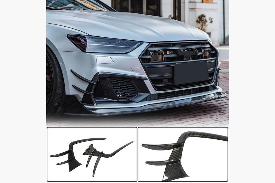 Audi A7 2018- Front Bumper Covers (for S-Line 2018-2022, Carbon) Image