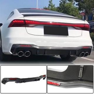 Rear Bumper Diffuser (for S-Line 2018-2022, Carbon) photo 1