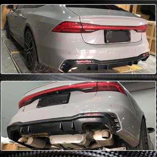 Rear Bumper Diffuser (for S-Line 2018-2022, Carbon) photo 4