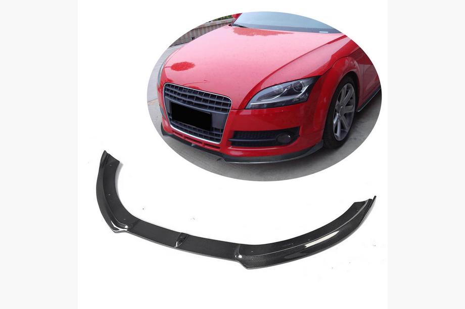 Audi TT 2006-2014 Front Bumper Lip V1 (2006-2010, Carbon) Image