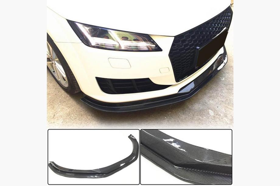 Audi TT 2014-2023 Front Bumper Lip V1 (for Base, 2014-2019, Carbon) Image
