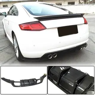 Rear Bumper Diffuser (for Base, 2014-2019, Carbon) photo 1