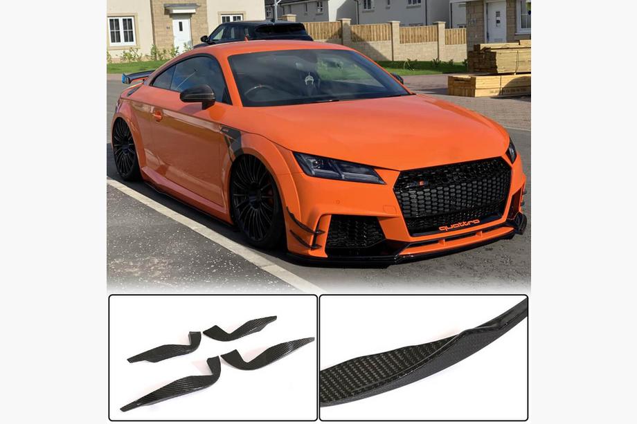 Audi TT 2014-2023 Side Skirts for Front Bumper (for RS, 2016-2019, Carbon) Image