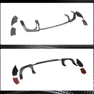 Rear Bumper Diffuser (for RS, 2016-2019, Dry Carbon) photo 4